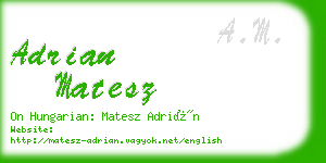 adrian matesz business card